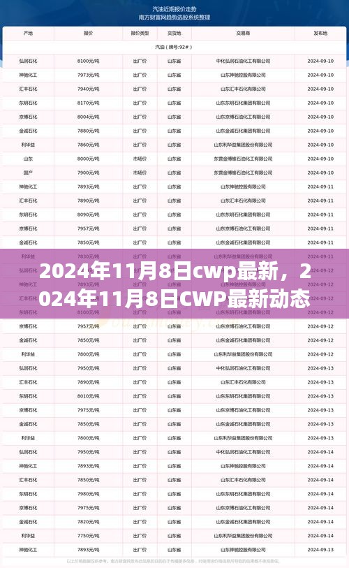 2024年11月8日CWP最新動(dòng)態(tài)，引領(lǐng)行業(yè)變革的關(guān)鍵步驟與案例分析