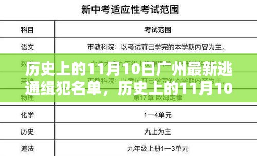 歷史上的11月10日廣州逃犯名單揭秘，最新通緝犯名單曝光