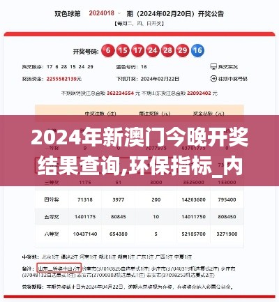 2024年新澳門今晚開獎結(jié)果查詢,環(huán)保指標(biāo)_內(nèi)置版EHZ45.76