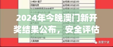 2024年今晚澳門新開獎結果公布，安全評估策略_個人版ODS705.26