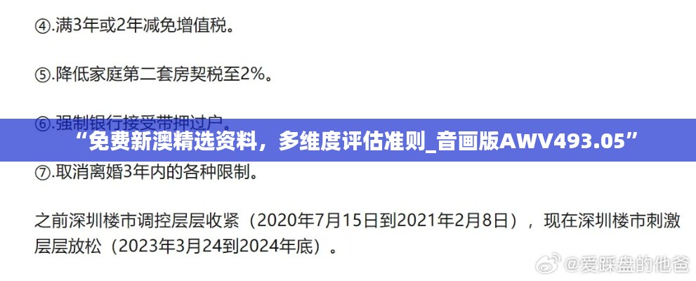 “免費新澳精選資料，多維度評估準(zhǔn)則_音畫版AWV493.05”