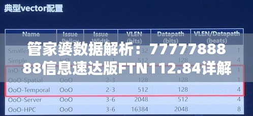 管家婆數(shù)據(jù)解析：7777788888信息速達版FTN112.84詳解