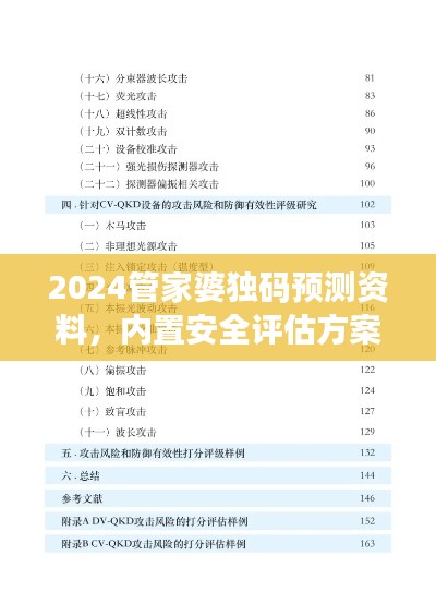 2024管家婆獨碼預(yù)測資料，內(nèi)置安全評估方案DPV19.31