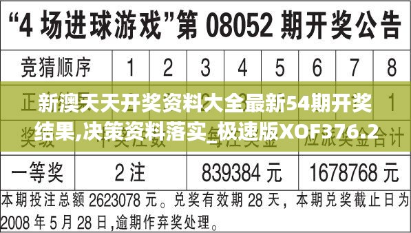 新澳天天開獎資料大全最新54期開獎結果,決策資料落實_極速版XOF376.25