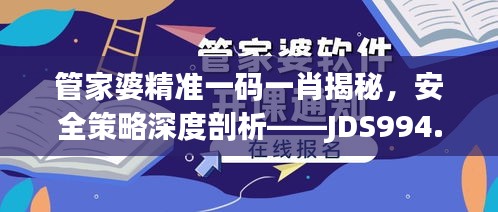 管家婆精準(zhǔn)一碼一肖揭秘，安全策略深度剖析——JDS994.53探索版