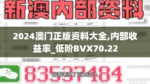 2024澳門正版資料大全,內部收益率_低階BVX70.22