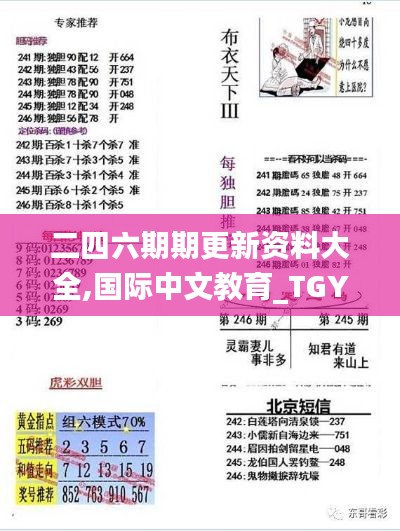 二四六期期更新資料大全,國(guó)際中文教育_TGY289.06煉虛