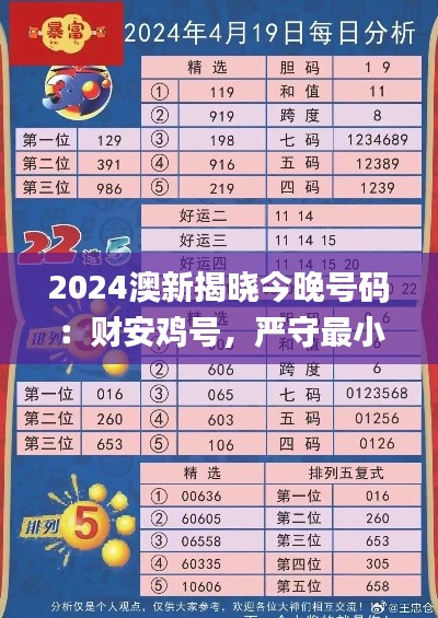 2024澳新揭曉今晚號(hào)碼：財(cái)安雞號(hào)，嚴(yán)守最小泄露標(biāo)準(zhǔn)_中成GXV647.79