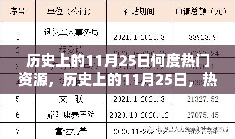 歷史上的11月25日，熱門資源的演變與影響