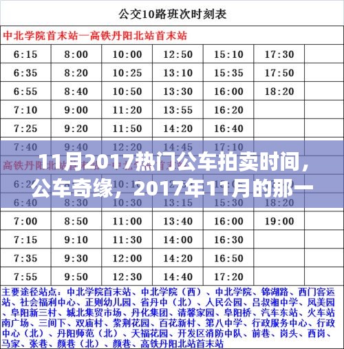 2017年11月公車拍賣風(fēng)云，奇緣時刻