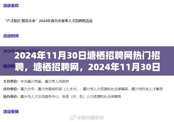 塘棲招聘網(wǎng)熱門招聘日，尋找人才的熱潮涌動在塘棲招聘網(wǎng)，2024年11月30日盛大開啟！