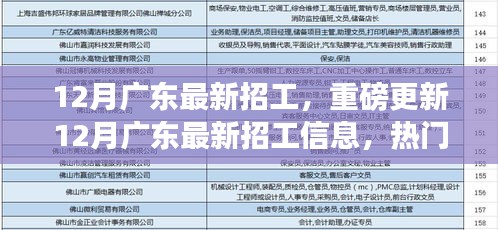 12月廣東最新招工信息更新，熱門職位等你來挑戰(zhàn)！