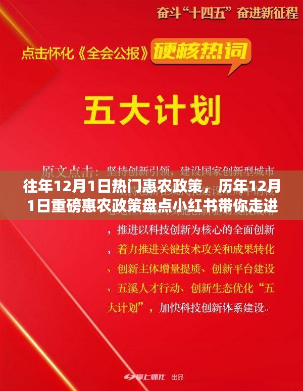 歷年12月1日惠農(nóng)政策盤點，走進(jìn)紅利時代的鄉(xiāng)村福利小紅書分享會