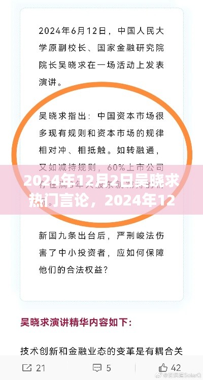 吳曉求熱門(mén)言論深度解讀與前沿洞察，2024年12月2日的觀點(diǎn)分享