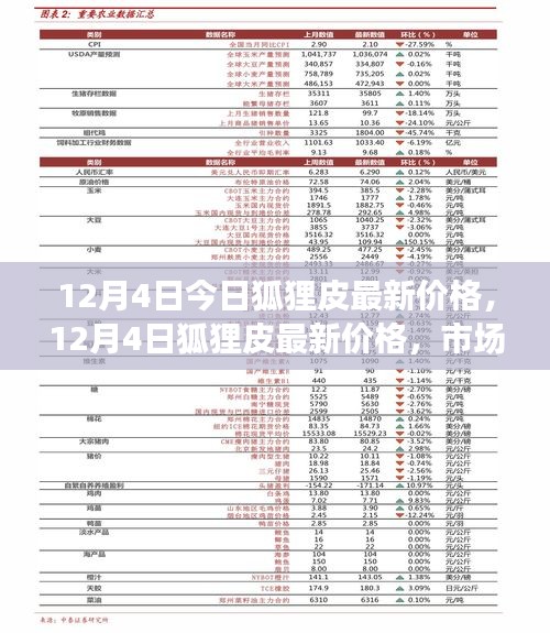 狐貍皮最新價(jià)格及市場(chǎng)走勢(shì)分析與購(gòu)買(mǎi)指南（12月4日更新）