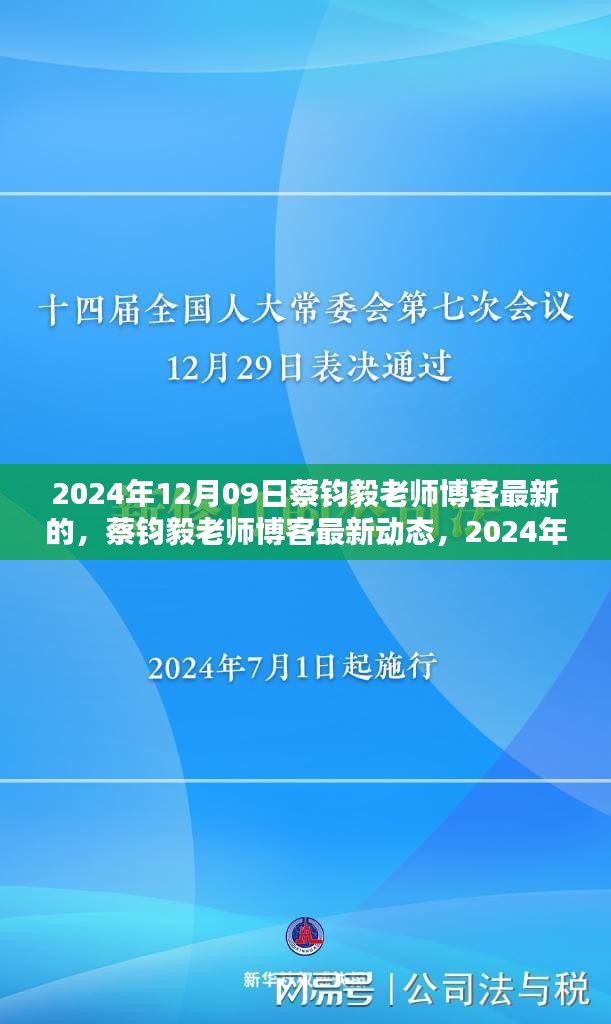 蔡鈞毅老師博客最新動態(tài)，深度探討文章發(fā)布于2024年12月09日