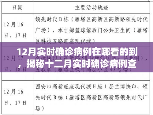 揭秘十二月實時確診病例查詢途徑，輕松掌握疫情動態(tài)科普知識