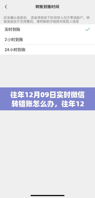 往年12月09日微信轉(zhuǎn)賬出錯應(yīng)對指南，實時策略與建議