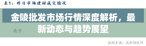 金陵批發(fā)市場(chǎng)行情深度解析，最新動(dòng)態(tài)與趨勢(shì)展望