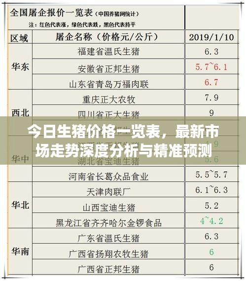 今日生豬價格一覽表，最新市場走勢深度分析與精準預測