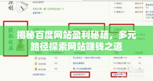 揭秘百度網(wǎng)站盈利秘籍，多元路徑探索網(wǎng)站賺錢之道