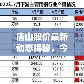 唐山股價(jià)最新動(dòng)態(tài)揭秘，今日走勢(shì)一覽無(wú)余