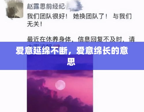 愛意延綿不斷，愛意綿長的意思 