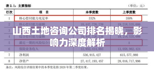 山西土地咨詢公司排名揭曉，影響力深度解析