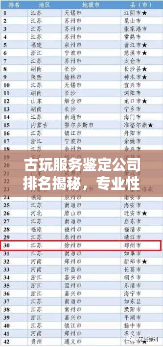 古玩服務(wù)鑒定公司排名揭秘，專(zhuān)業(yè)性與信譽(yù)度的雙重考量權(quán)威榜單