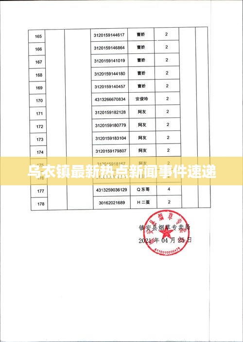 烏衣鎮(zhèn)最新熱點新聞事件速遞